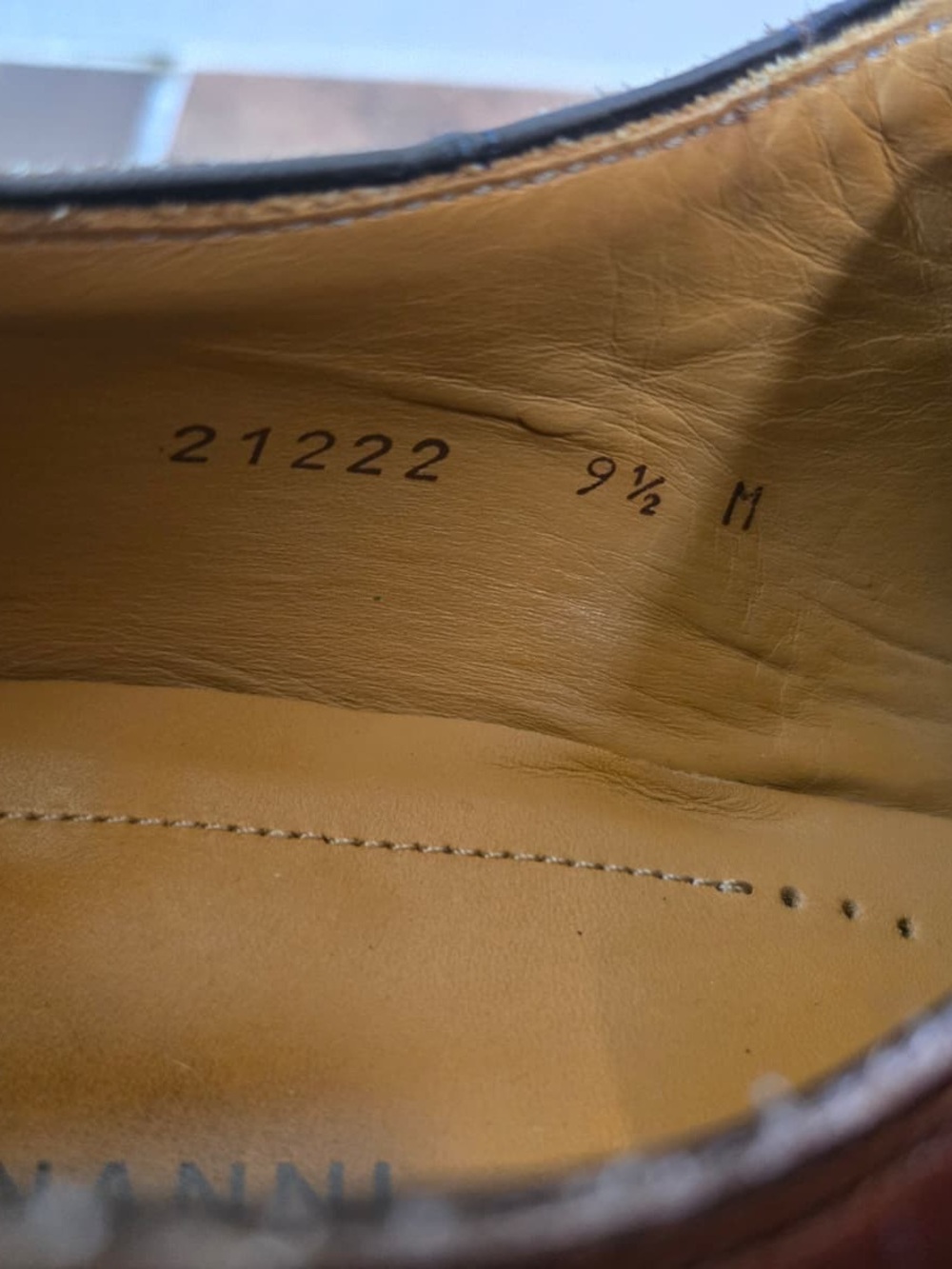 Men's Leather Derby Shoes in Rich Brown with Brogue Detail - Picture 7 of 8
